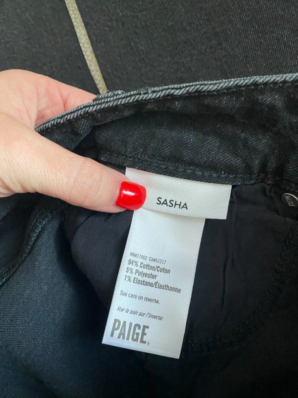 PAIGE NWT | 30" Sasha High-Rise Wide Leg Jean in Viper Black Distressed - Picture 10 of 16